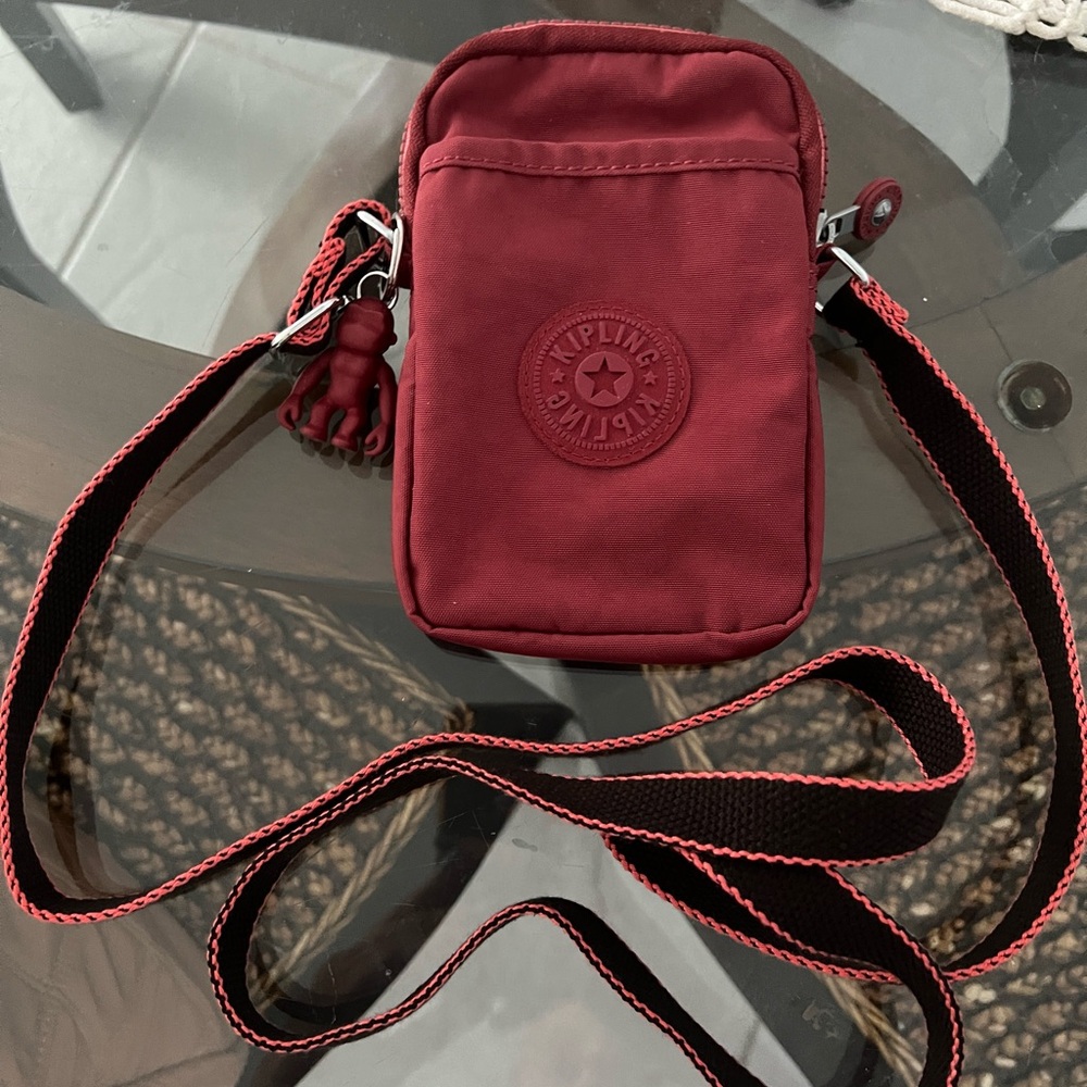 Kipling burgundy Crossbody phone Bag